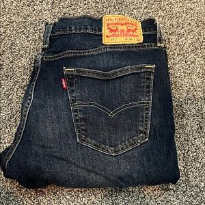 Levi's Men's Dark Blue Slim Straight Jeans